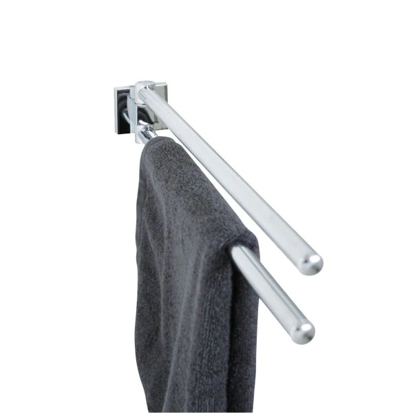 Porte serviette double gris chrome Mare Fackelmann