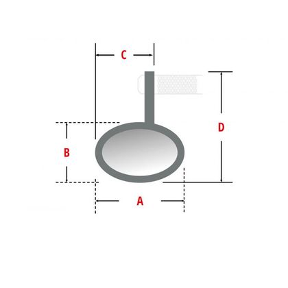 Rétroviseur Highsider VICTORY-X RIM avec clignotant/feu de position LED (l'unité) Universel - Noir