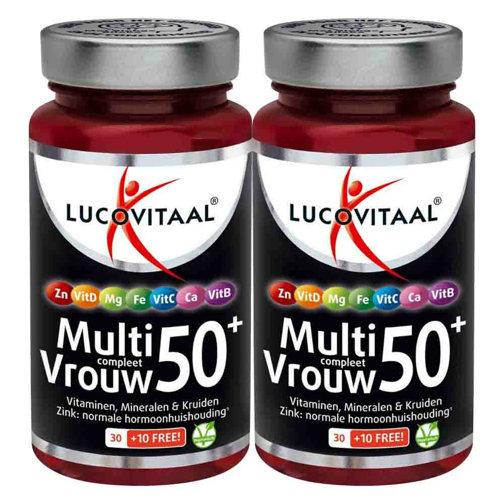 2x Lucovitaal Multi Vrouw Compleet 50+ Met Ginkgo Biloba40 capsules