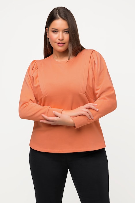 Sweatshirt, Rundhals, Statement-Langarm, Biobaumwolle