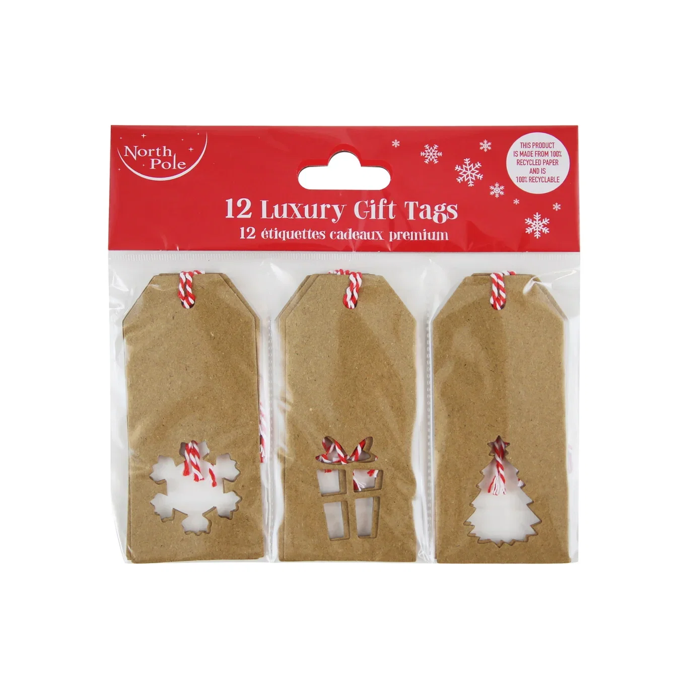 Julegavelapper hengende 12 pk