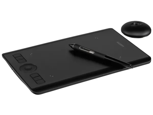 Wacom Intuos Pro Small - Digitizer - højre- og venstrehåndet - 16 x 10 cm - multi-touch - elektromagnetisk - 6 knapper - trådløs, kablet - Bluetooth, USB 2.0 - sort