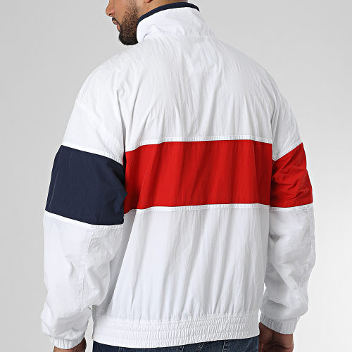 Veste Zippée Archive Statement 4083 Blanc Bleu Marine