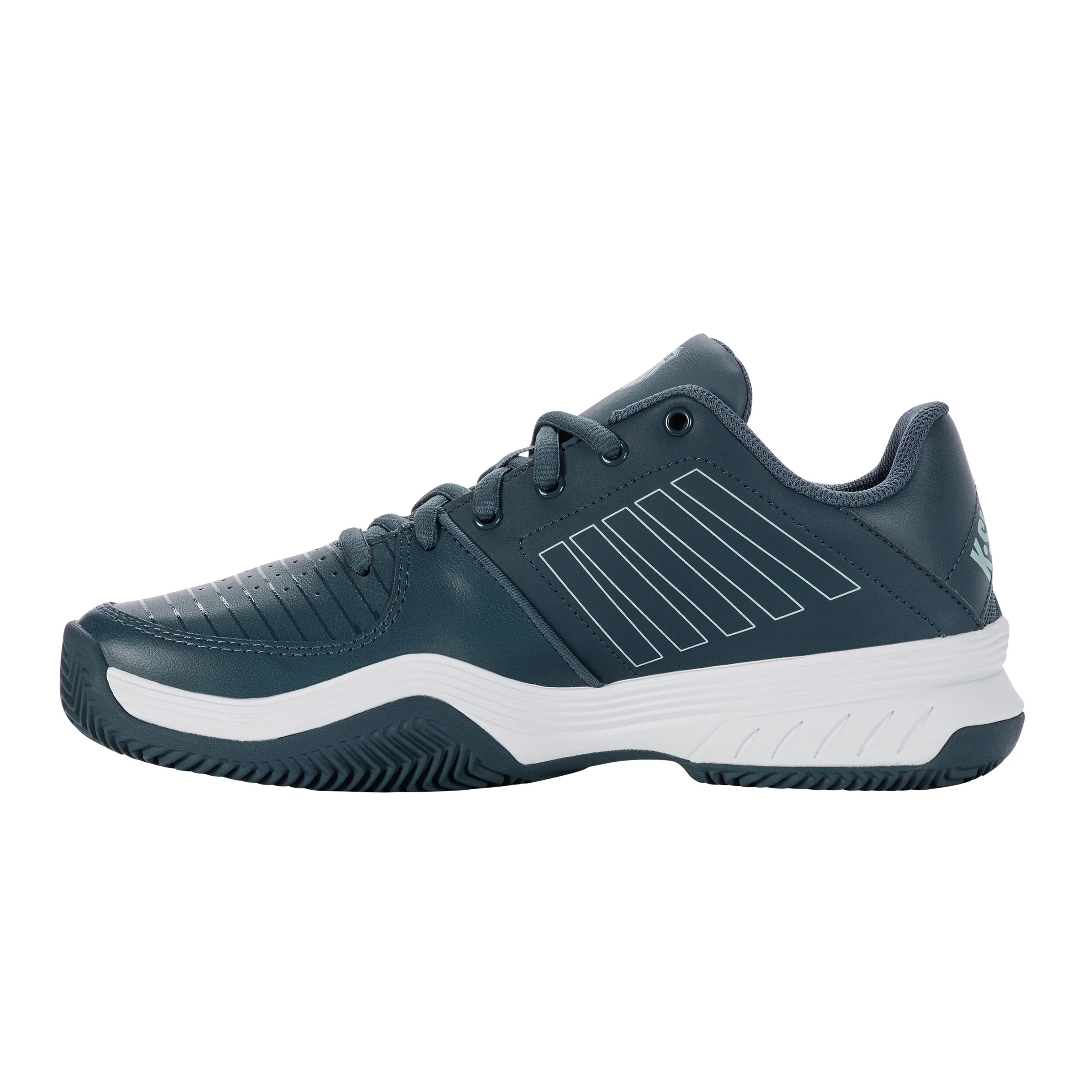 K-Swiss Court Express Chaussure Terre Battue Hommes - Bleu Petrol, Blanc
