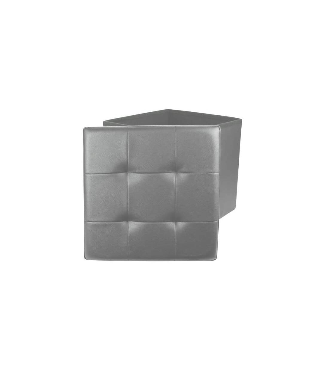 Paris Prix - Pouf & Coffre De Rangement home Factory 38cm Gris