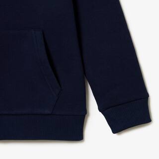 Sweatshirt zippé à capuche enfant Lacoste avec poche kangourou Pullovers & Sweatshirts - Bleu - Lacoste - Enfant