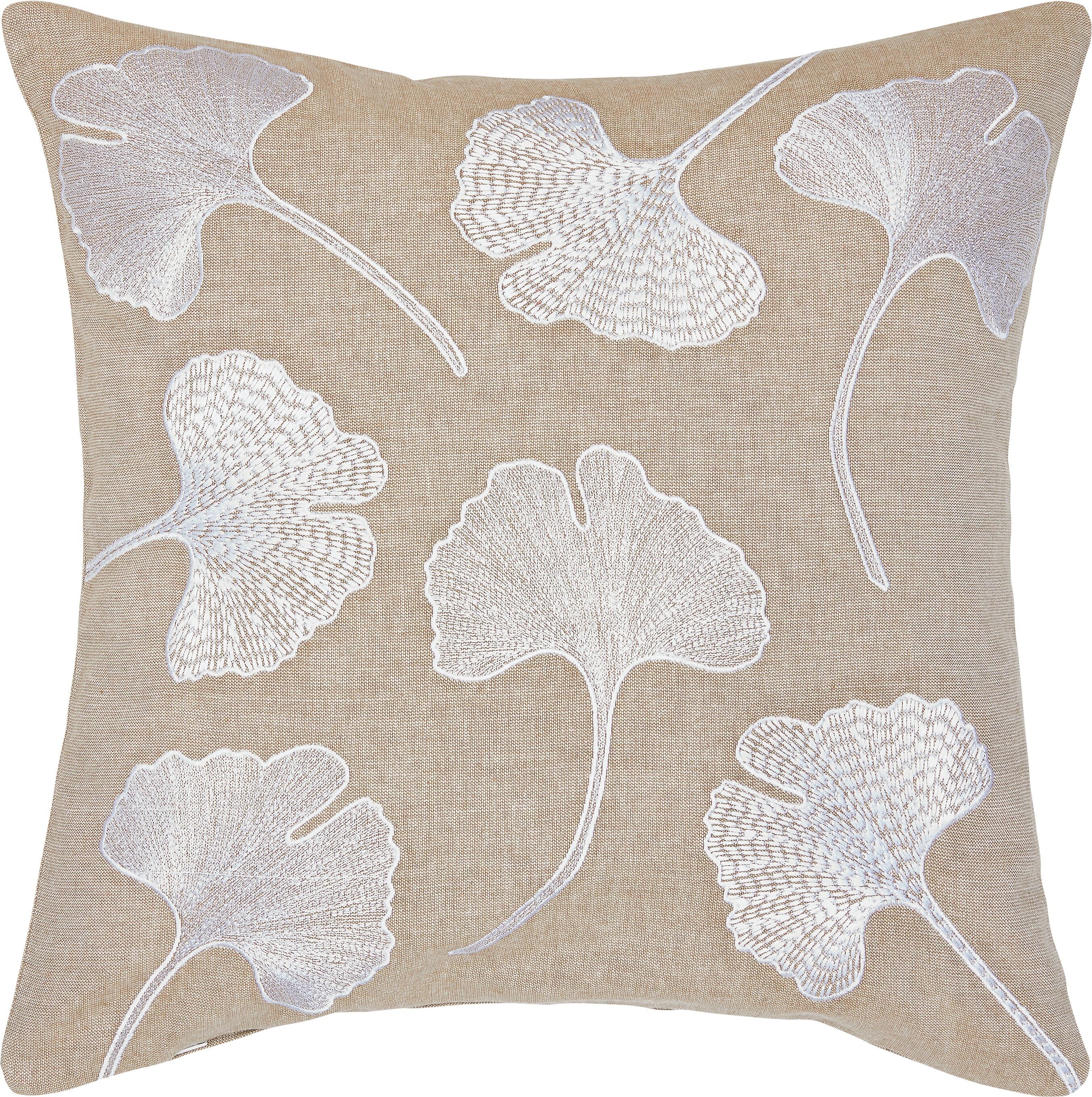 HERMINDA Zierkissenhülle - Taupe / B: 40.0 cm x H: 40.0 cm