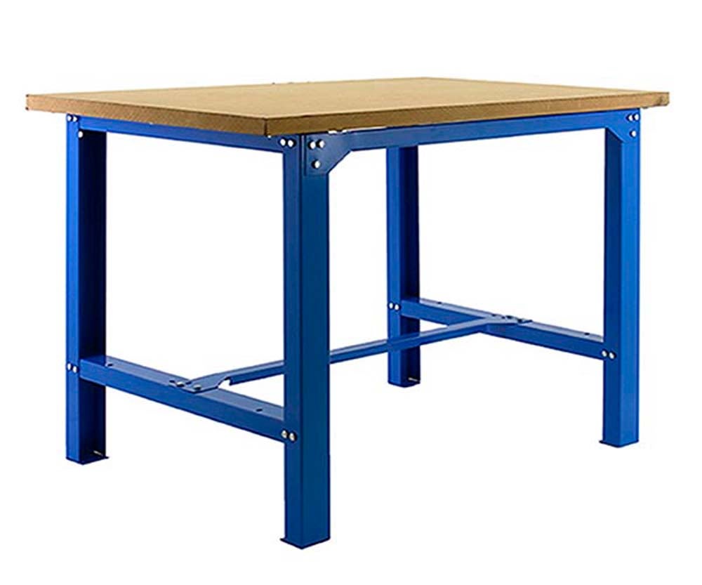 PROREGAL Werkbank van buffelhout (H x B x D): 87 x 120 x 75 cm, Draagvermogen: 600 kg, Blauw