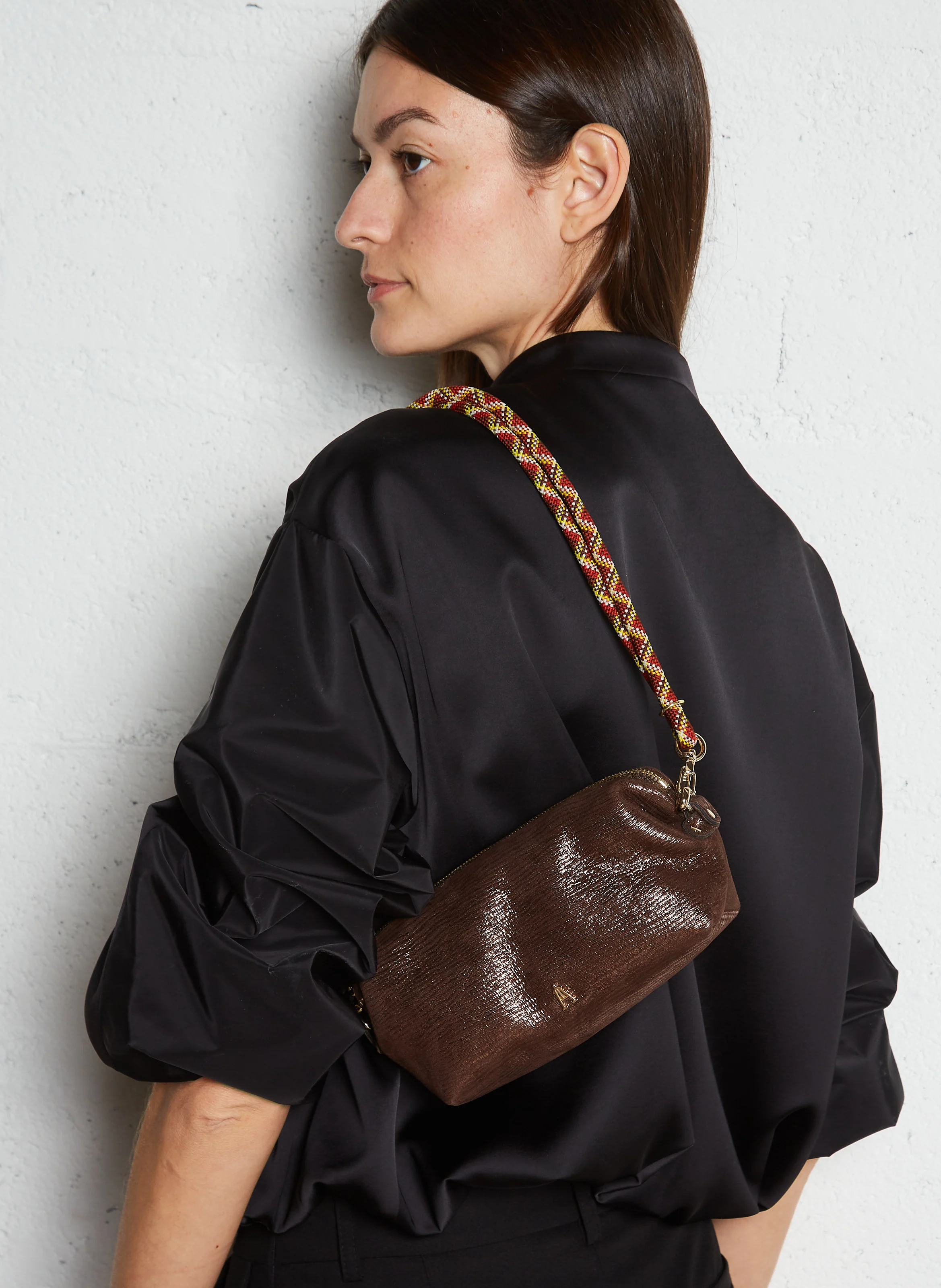 NUAGE - Sac porté épaule en cuir| Marron