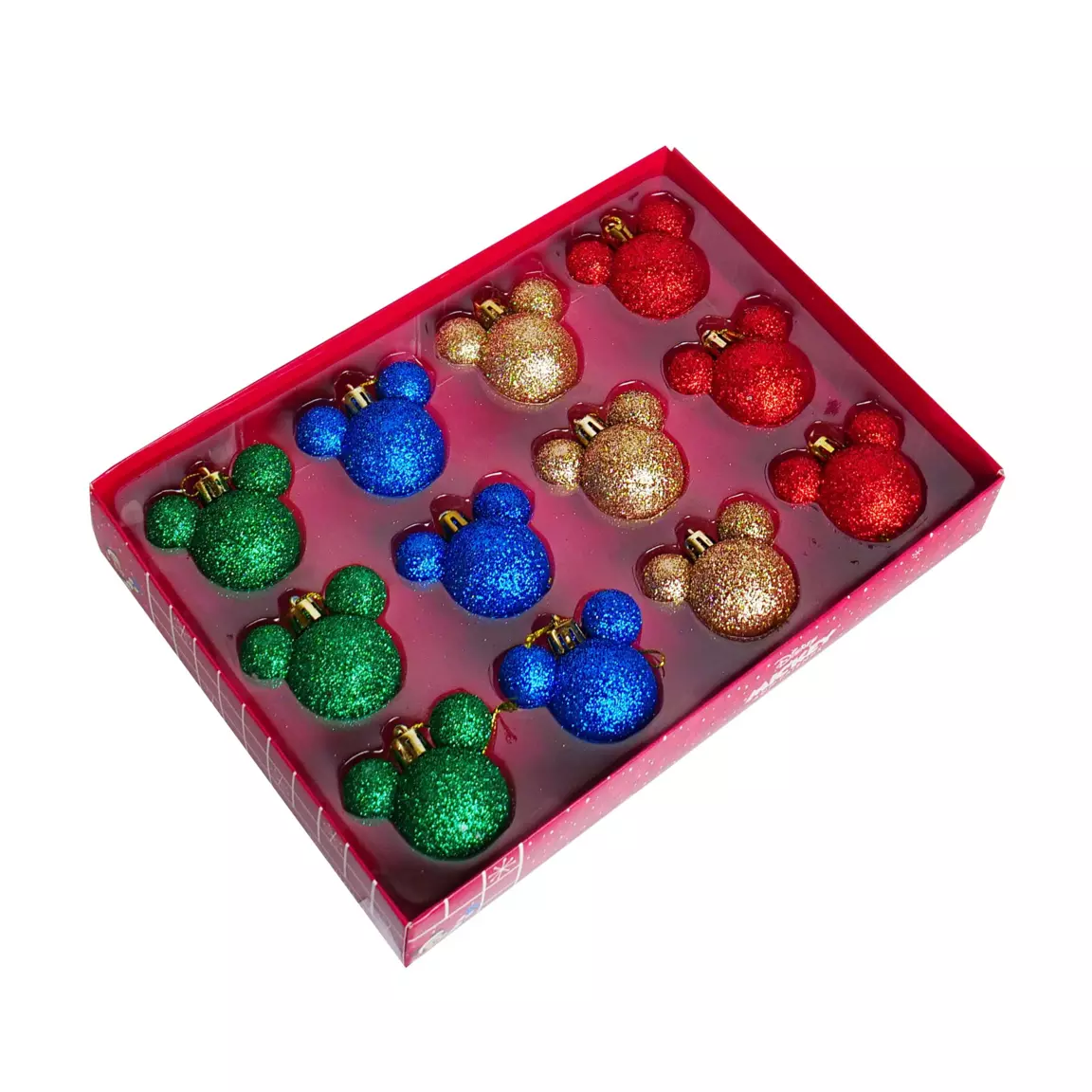 Coffret de 12 boules de Noël (D30 mm) mini Mickey Multicolore