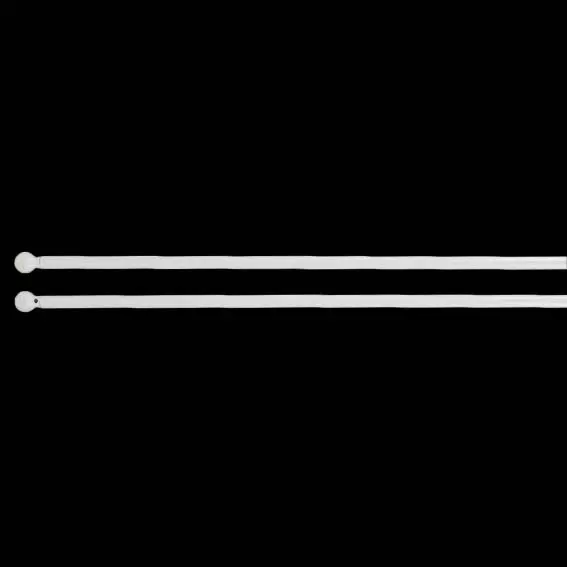 Lot de 2 tringles voilage extensibles rondes (L60 à 80 cm) Rona Blanche