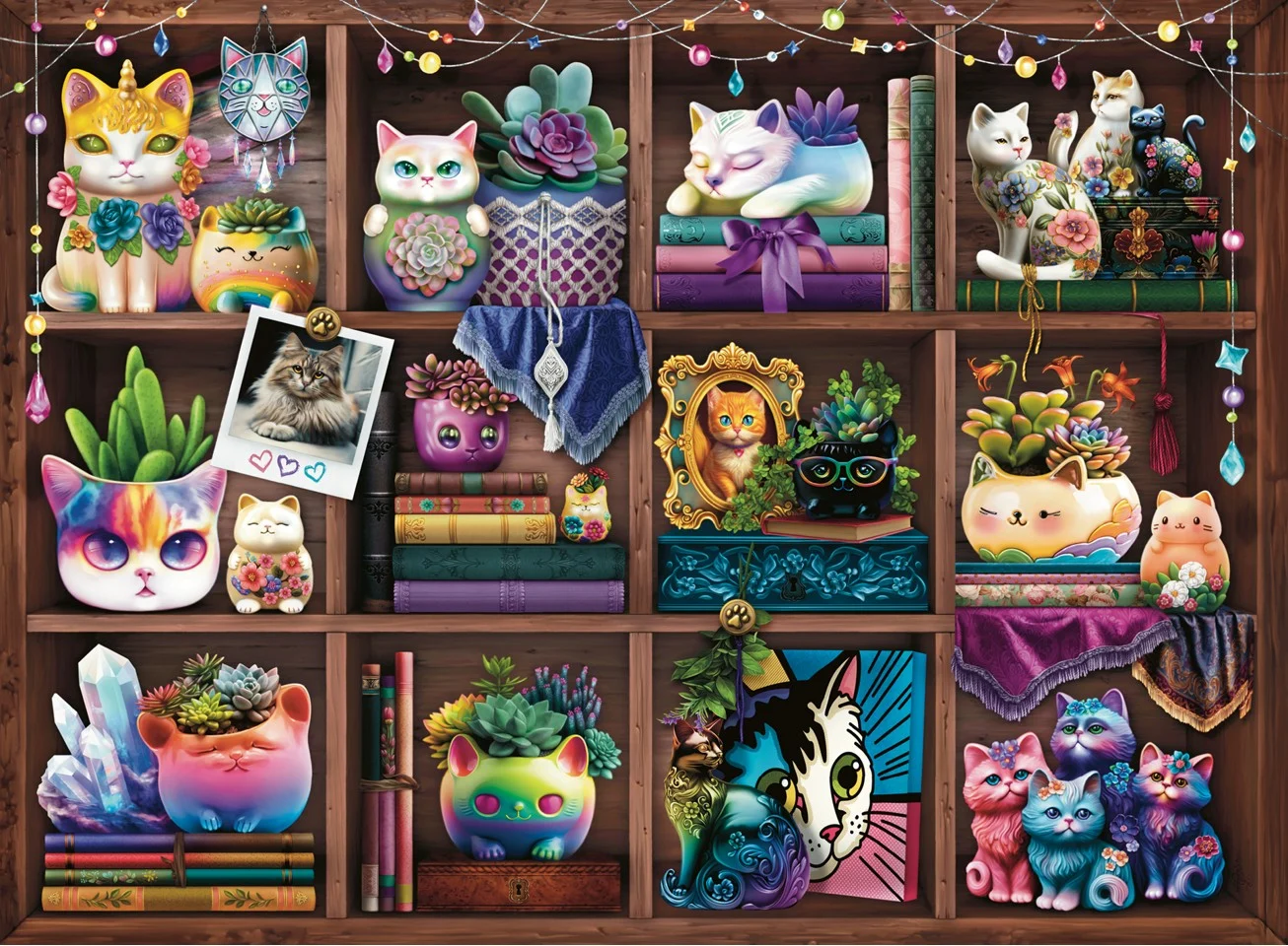 Ravensburger - Puslespil Cubby Cats and Succulents 500 brikker