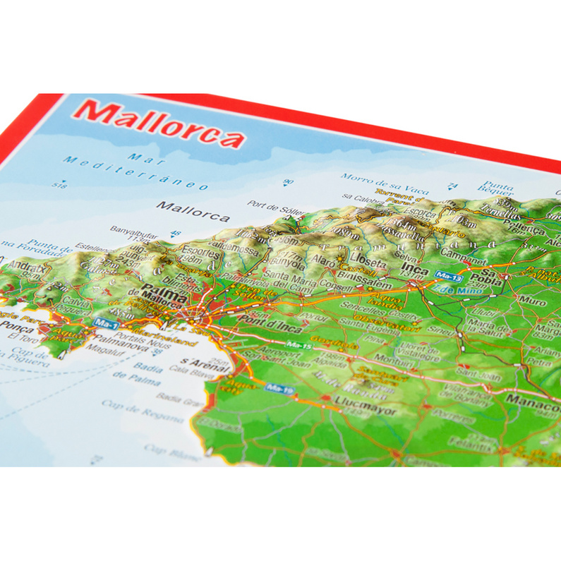 Georelief 3D Reliefpostkarte Mallorca