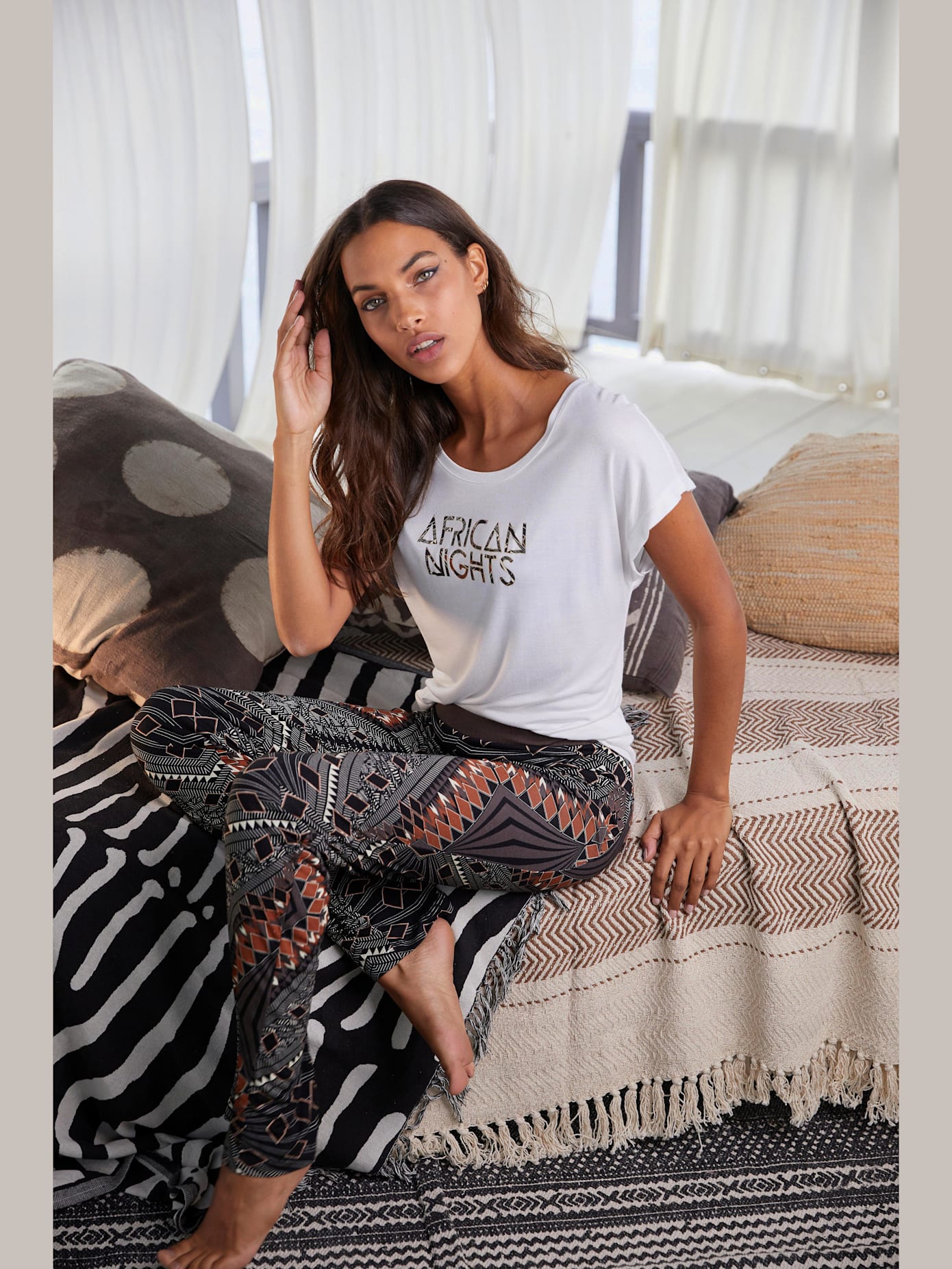Haut de pyjama manches courtes