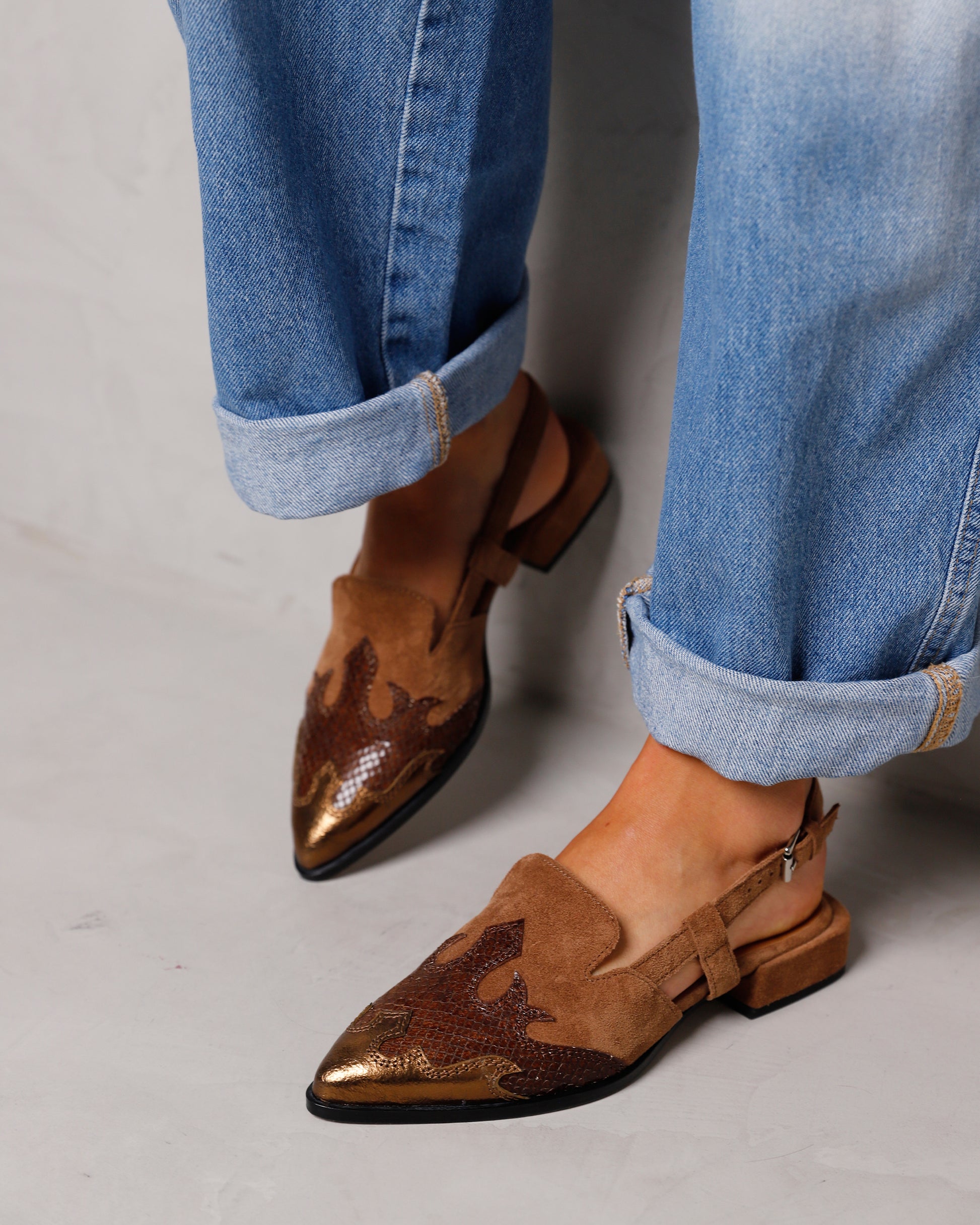 VIA VAI cognac slingbacks Jazz Vaienna
