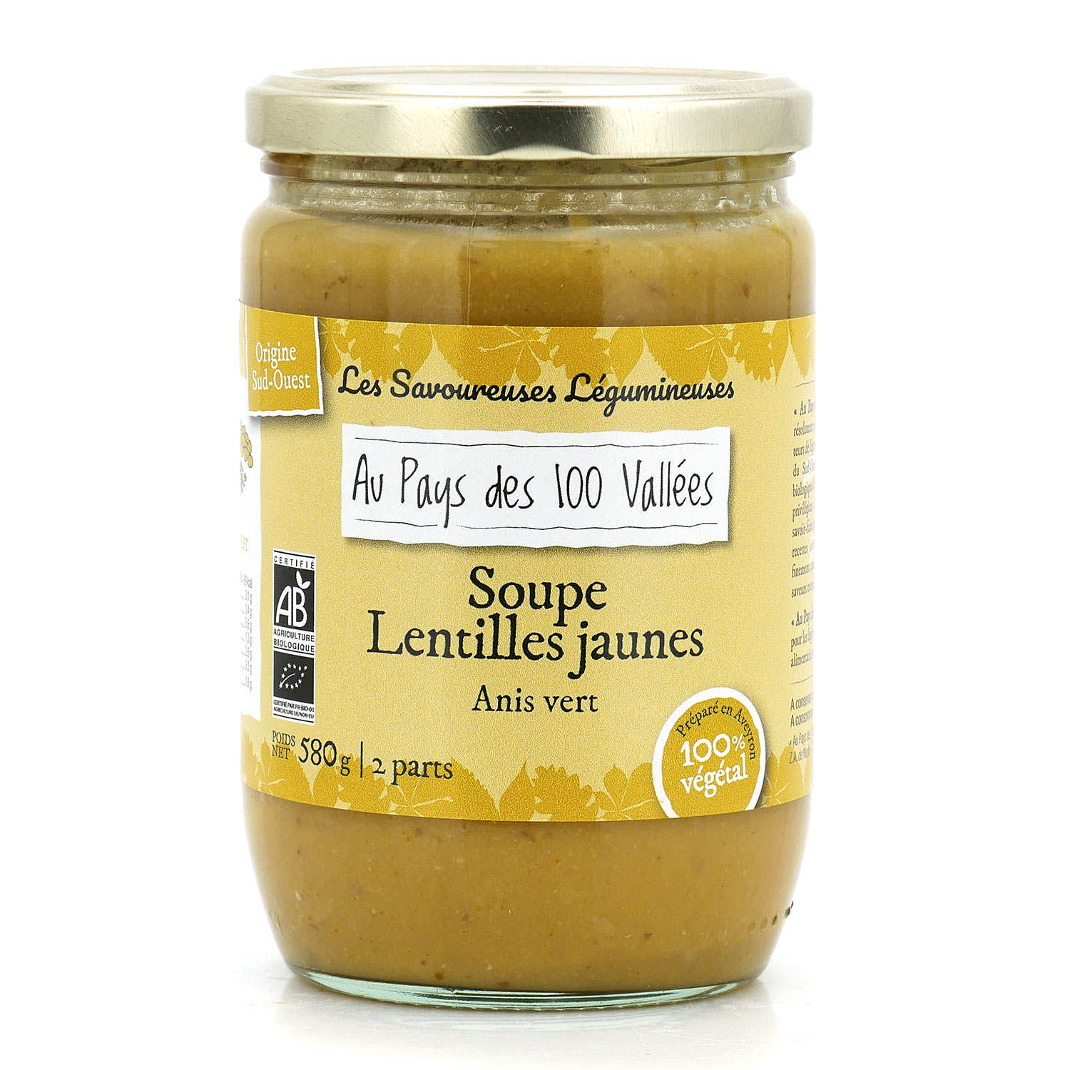 Les savoureuses légumineuses - Soupe de lentilles jaunes et anis vert