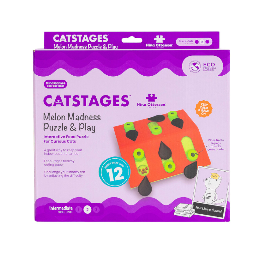Brinquedo de Inteligência para Gatos Outward Hound Catstages Nina Ottosson Puzzle & Play Melon Madness