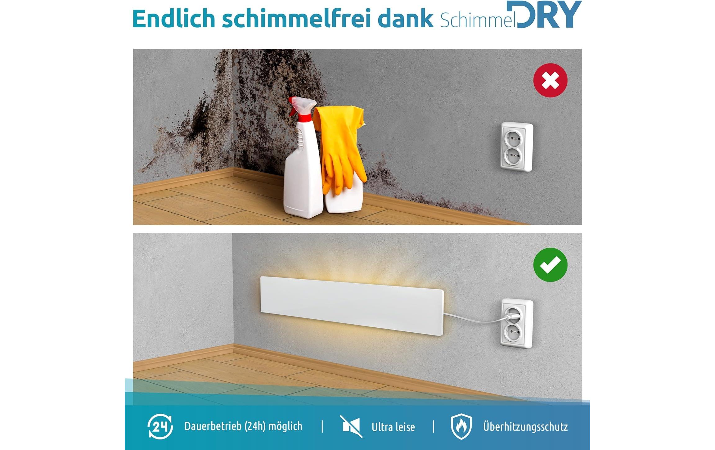 Infrarotheizer Anti-Schimmel Dry Set M1+M2 55 W<br>Effektive Schimmelbekämpfung mit Infrarotstrahlung