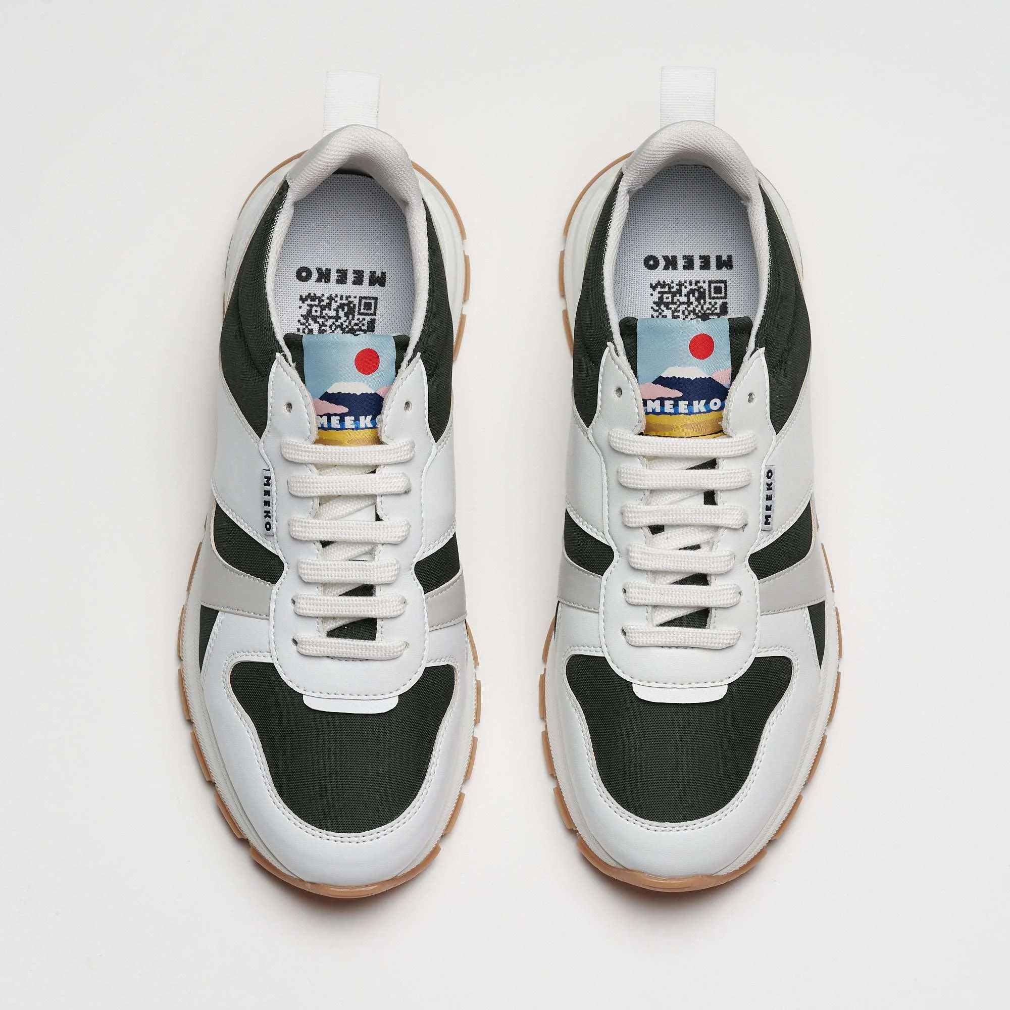 COCO PONGO - KHAKI GREEN - Baskets style running éco-responsables | Kaki