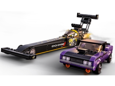 LEGO Mopar Dodge//SRT Top Fuel Dragster en 1970 Dodge Challenger T/A (76904)