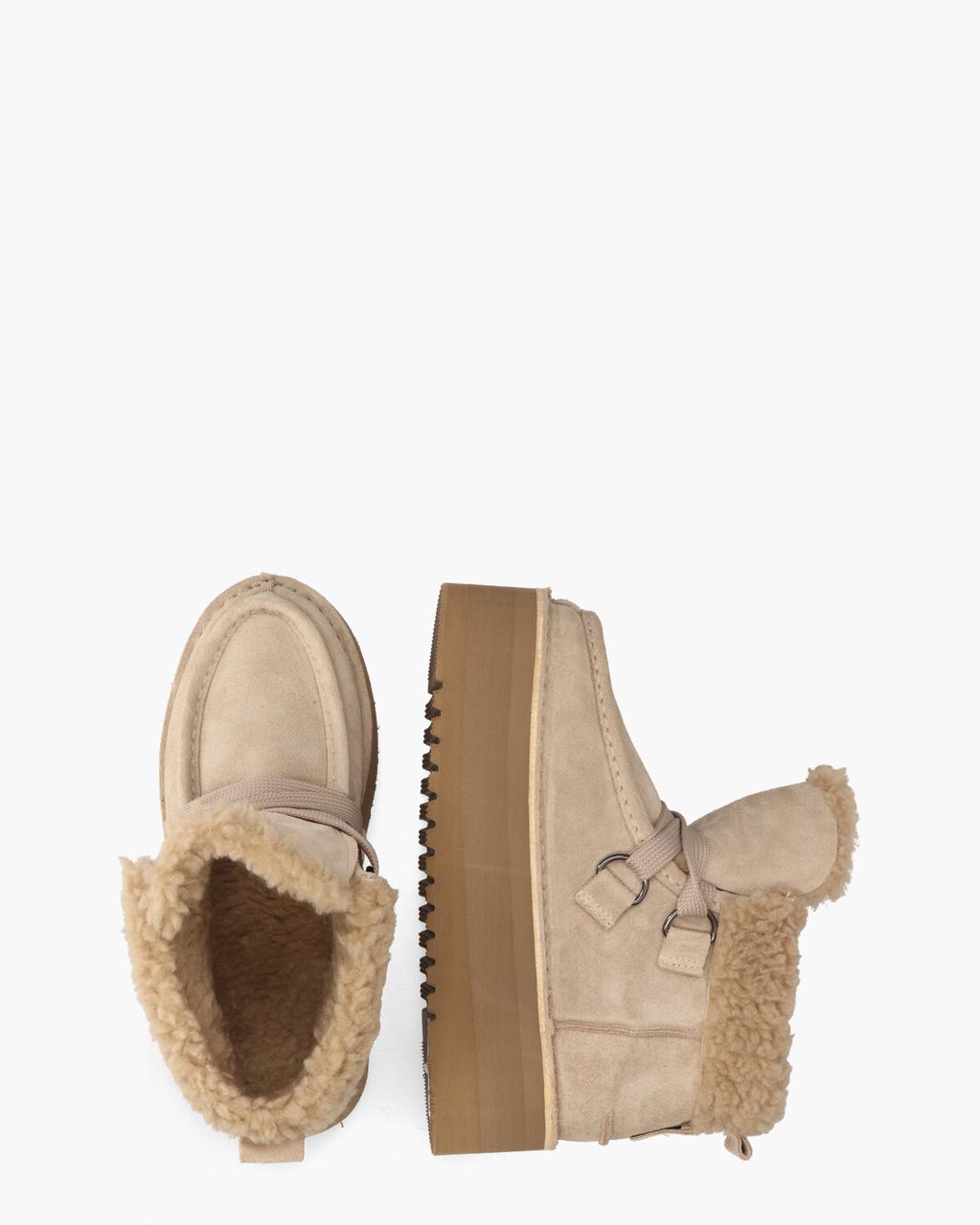 Gioia Saar Beige Dames Veterboots