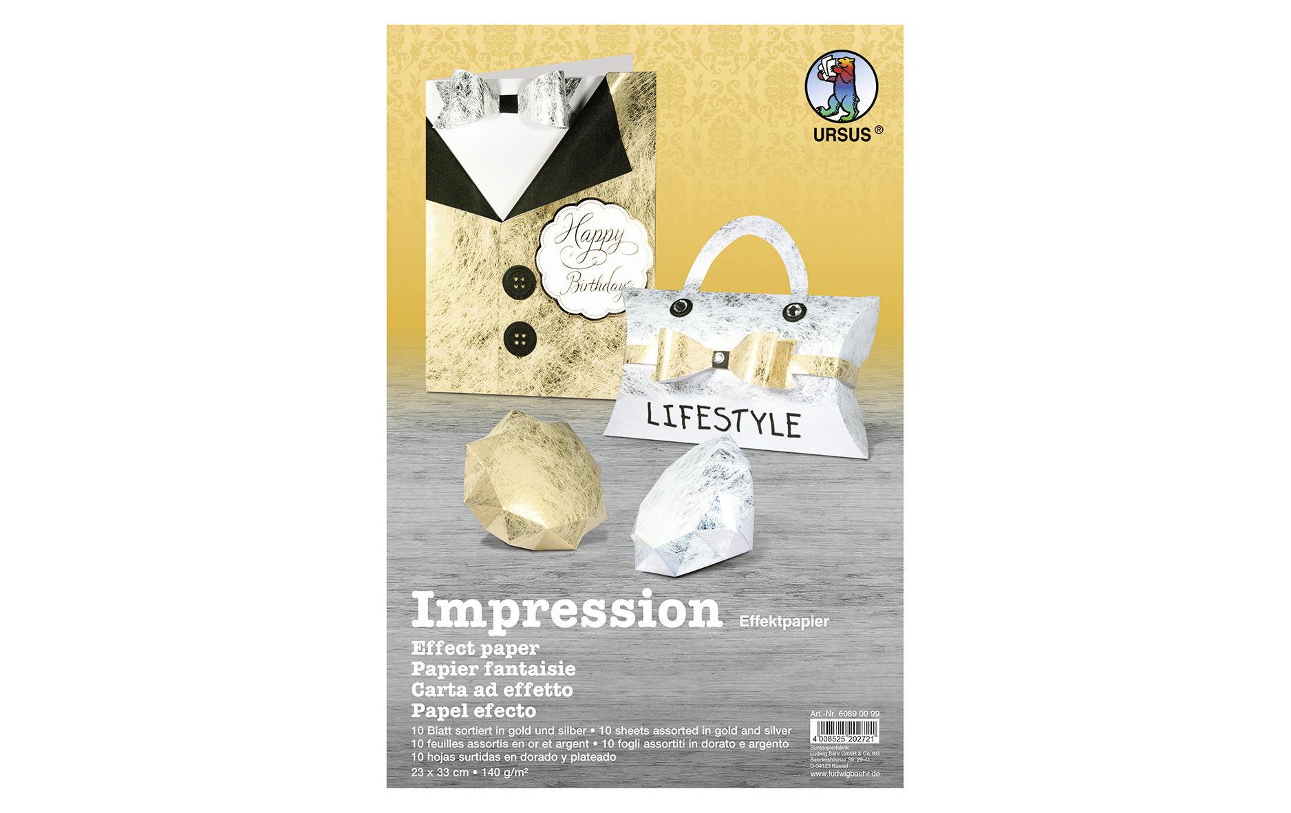 Fotokarton Impression 140 g/m² Gold/SilberIdeal für die Kartengestaltung