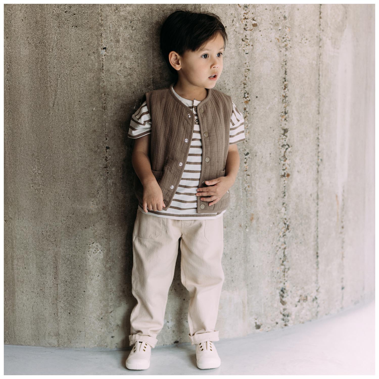 Sweet Petit peuter broek Brenn  effen beige