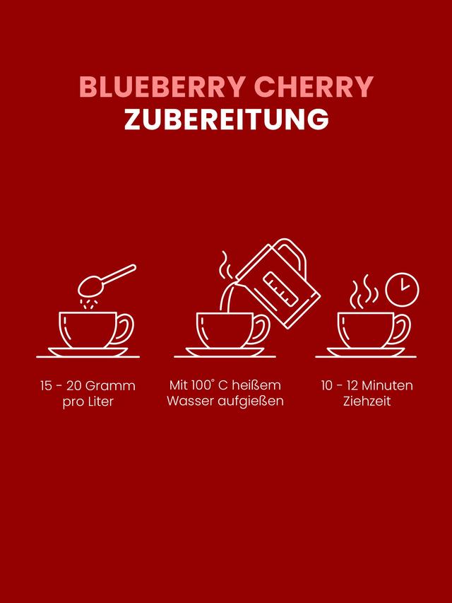 Früchtetee Blaubeere-Kirsch, 3er-Set