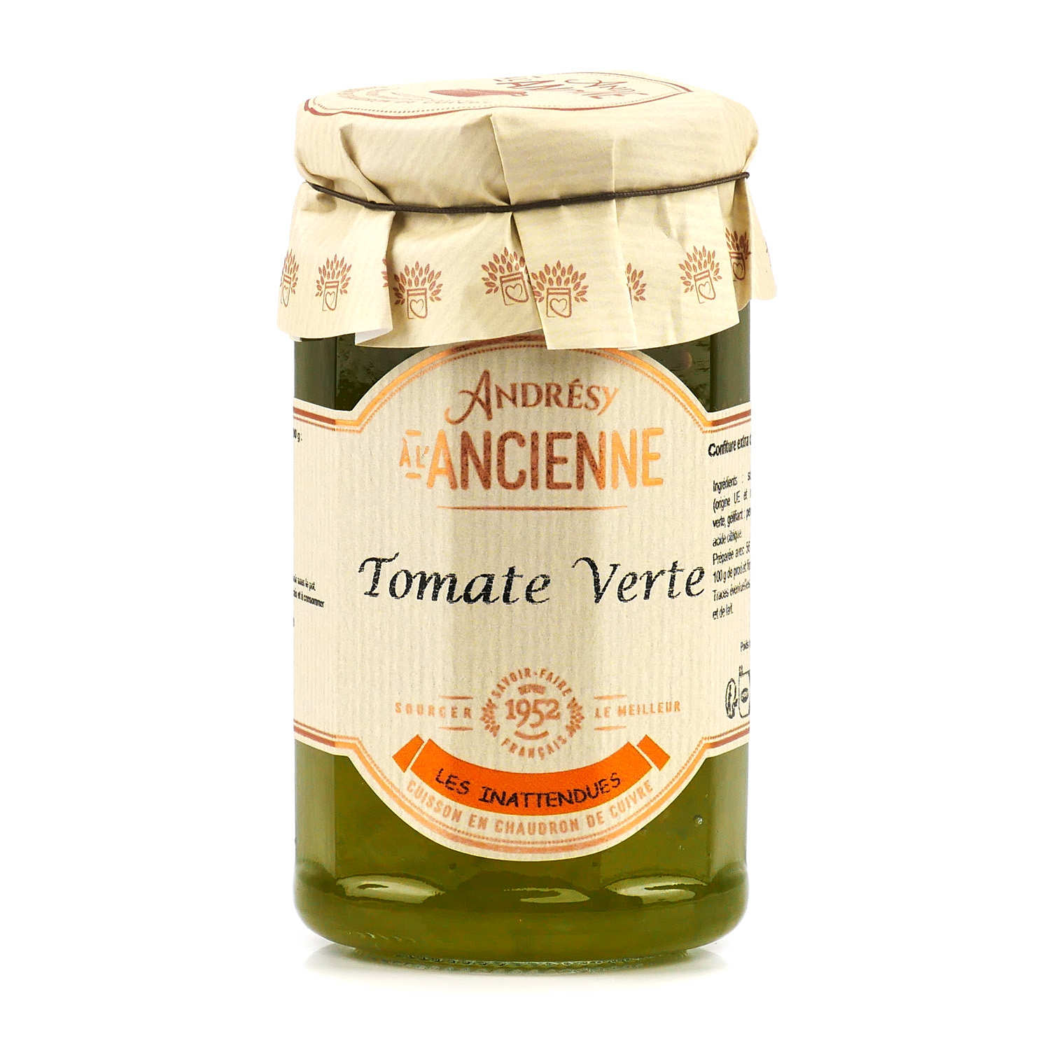 Confiture extra de tomate verte au sucre de canne