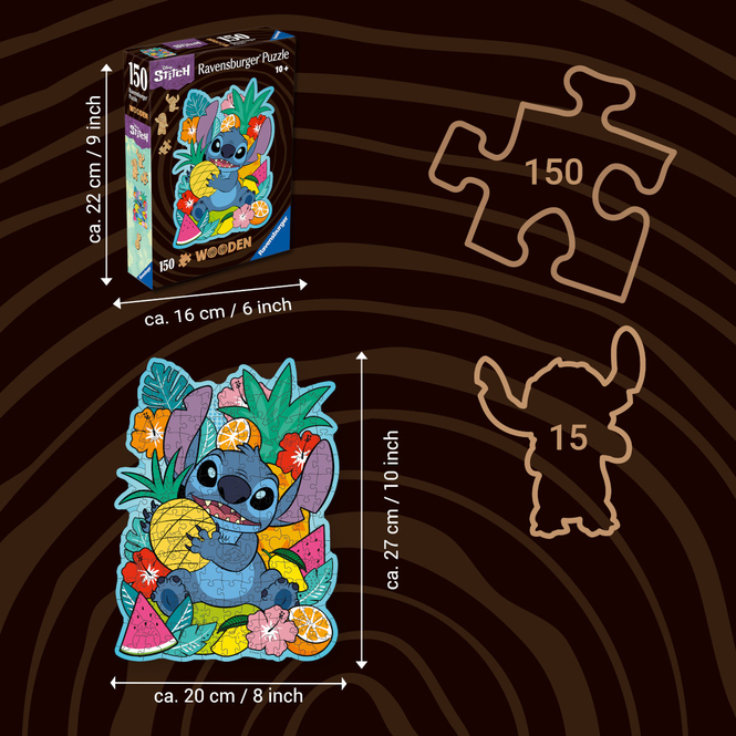 Disney Stitch - WOODEN - Holzpuzzle - 150 Teile