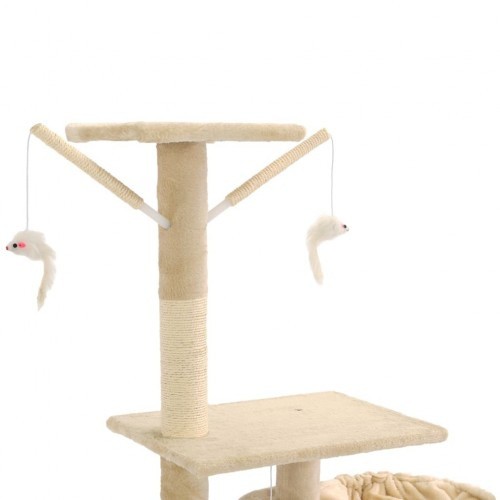Poste arranhador bege para gatos