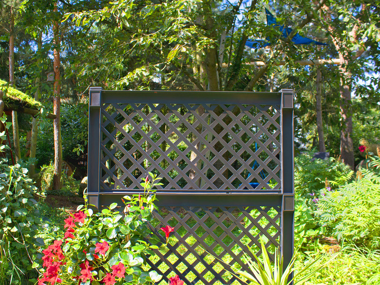 KHW bloembak met centraal trellis, L 100 cm, 110 liter, kunststof