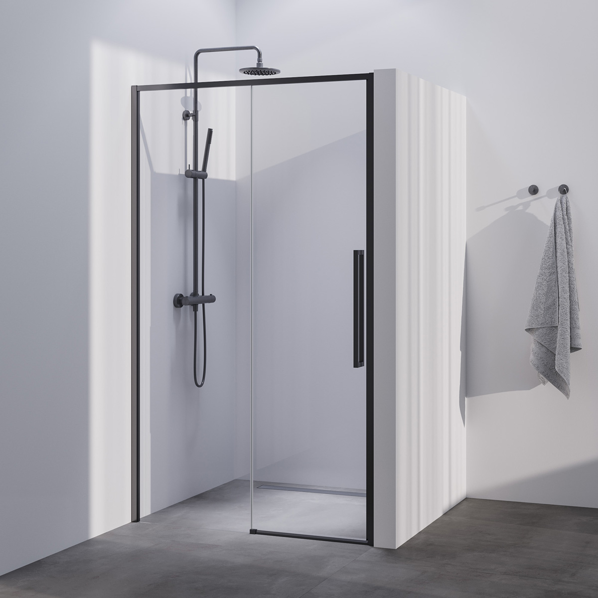Brauer Season nisdeur met schuifdeur 120cm gunmetal