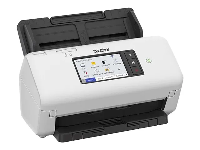 Brother ADS-4700W - Dokumentscanner - Dual CIS - Duplex - A4 - 600 dpi x 600 dpi - op til 40 ppm (mono) / op til 40 ppm (farve) - ADF (80 ark) - op til 6000 scanninger pr. dag - USB 3.0, LAN, Wi-Fi(n), USB 2.0 (Host)