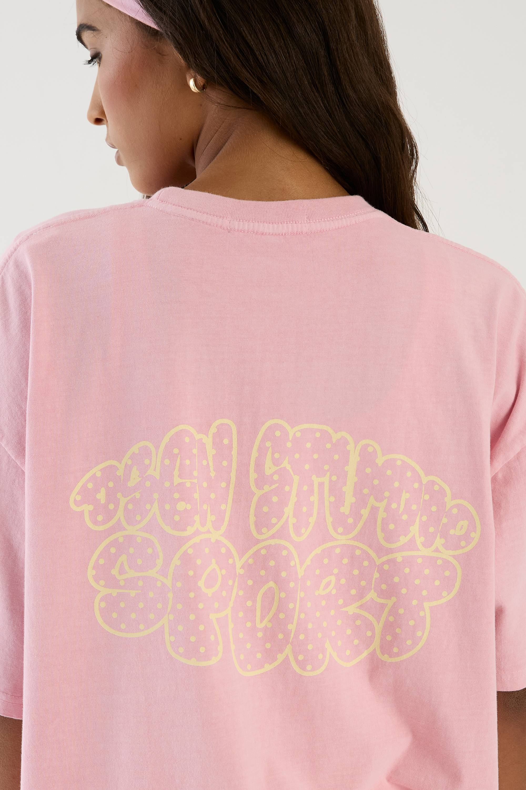 T-shirt Oversize Délavé À Imprimé Pois Bulles Dsgn Studio