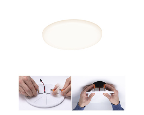 LED inbouwpaneel IP44 10W 700 lm 3000K Ø 12,5 cm inbouw Ø 4,5-10 cm Veluna VariFit satijn 12V