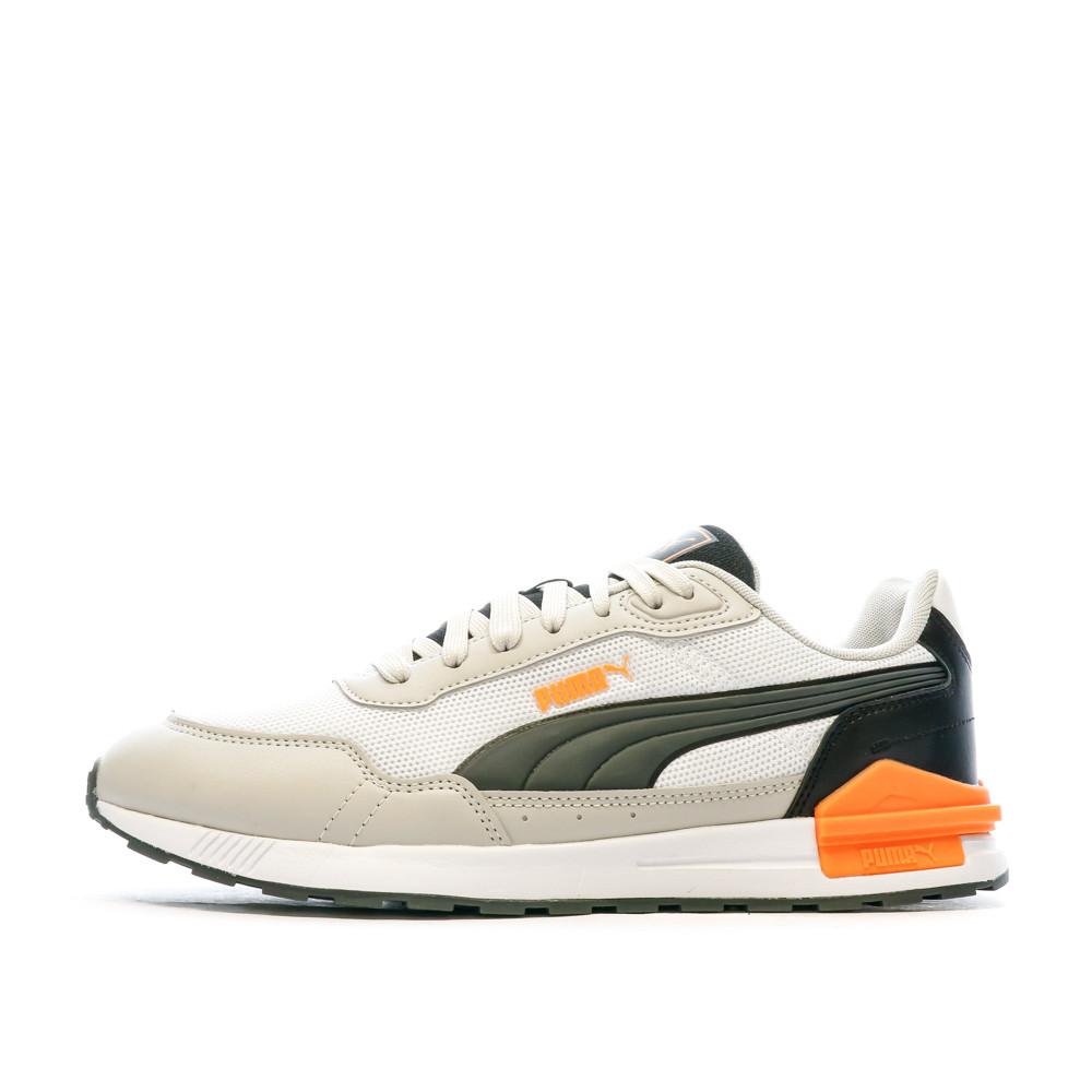 Puma Baskets Blanc/Gris/Orange Homme Puma Graviton Mega