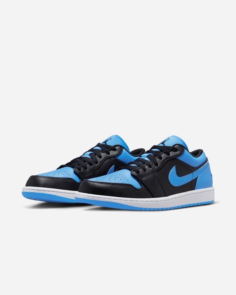 Chaussures Nike Air Jordan 1 Low Noir & Bleu pour homme