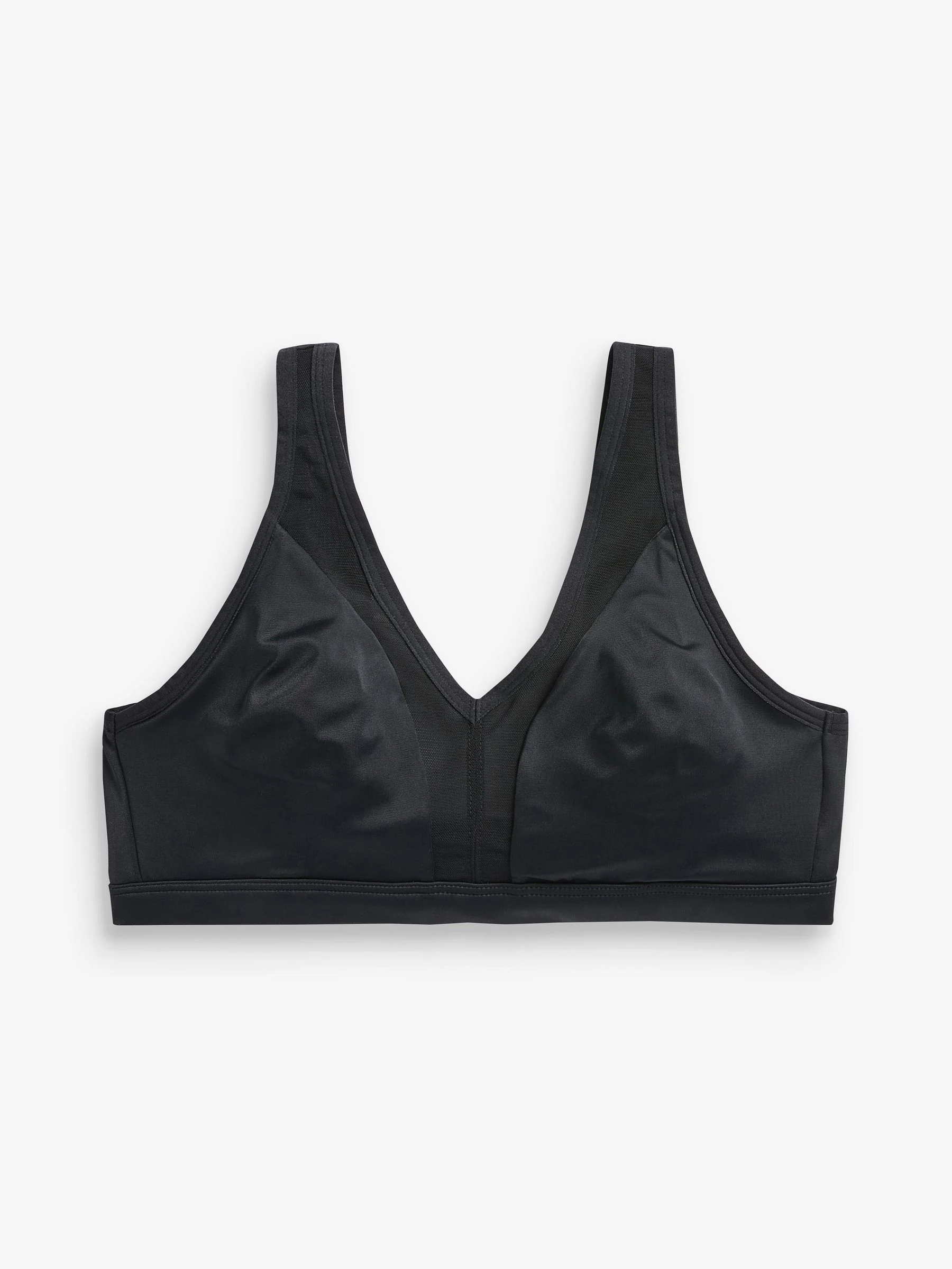 Zwart - B-H beha met totale ondersteuning zonder beugel en ultiem comfort
