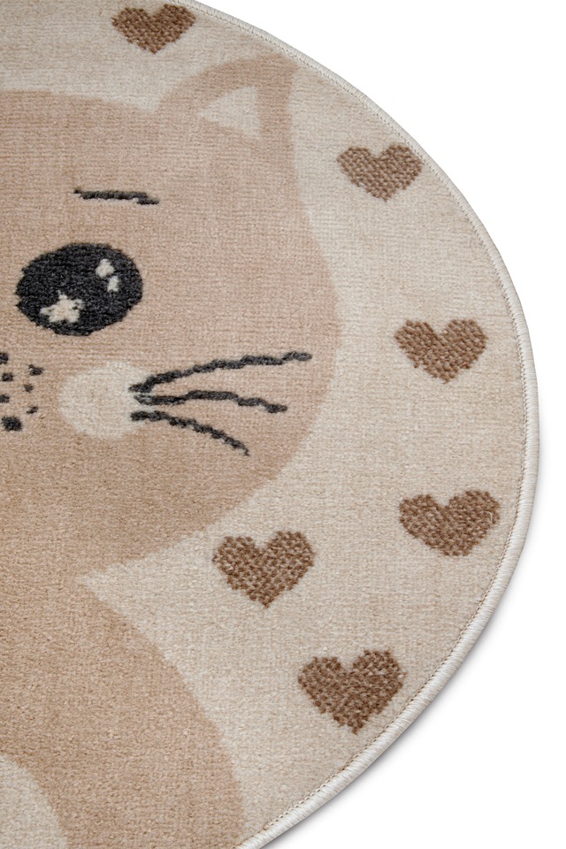 HANSE Home Kinderteppich »Adventures  Cat« rund 8 mm Höhe Spielteppich, fest, Kinderzimmer, Kurzflor, Spielunterlage