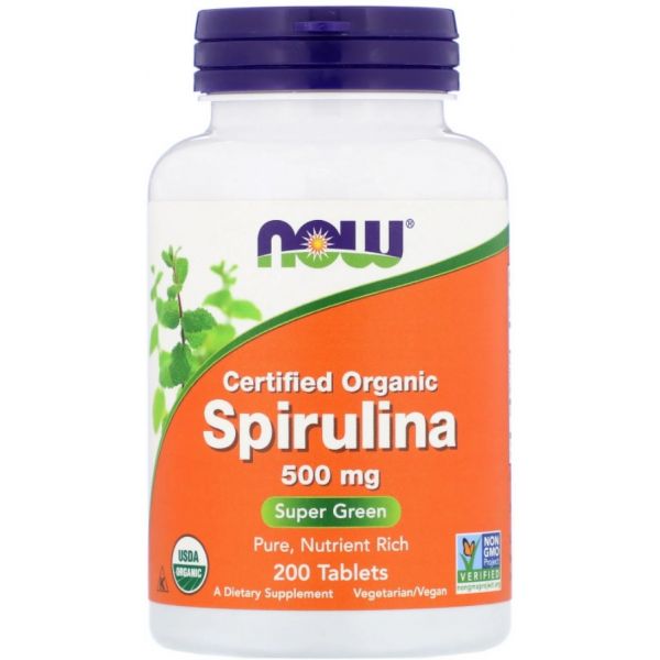 Now Spirulina 500mg 200 Cápsulas
