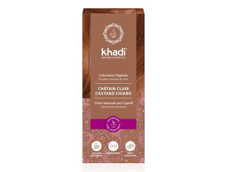 khadi Pflanzenhaarfarbe Hellbraun 100 g Intensive Pflanzenfarbe hellbraun