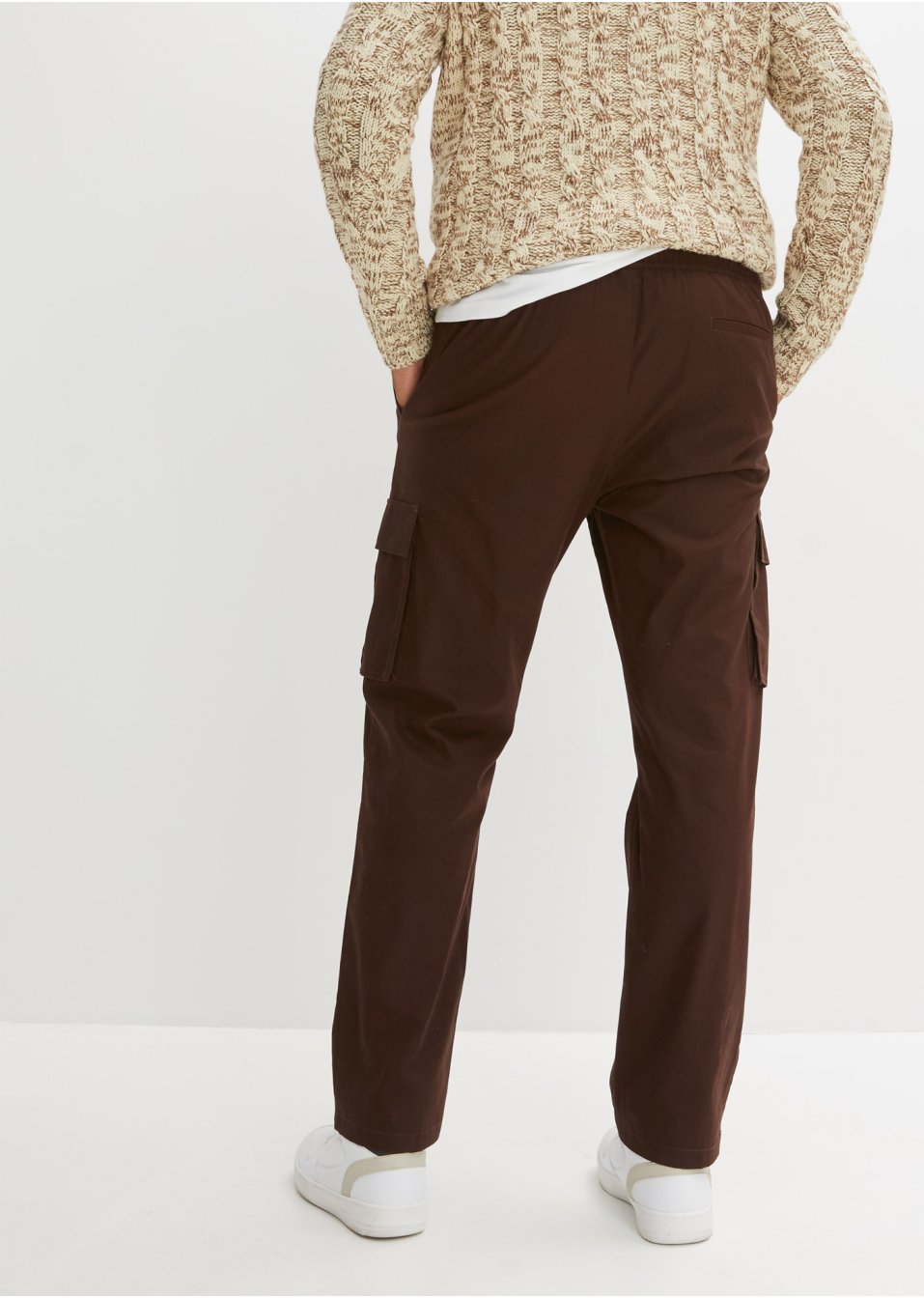 Pantalon cargo taille extensible Slim Fit, Straight