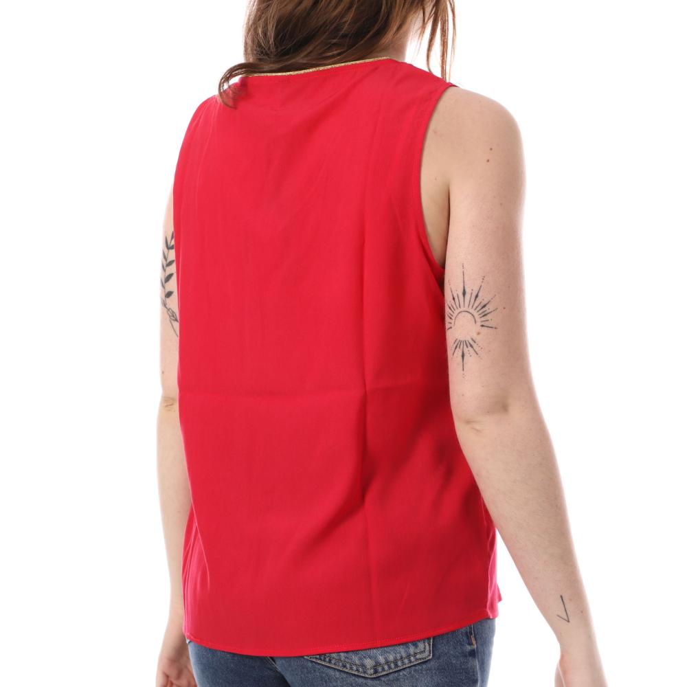 Only Débardeur Rouge Femme Only Pelina