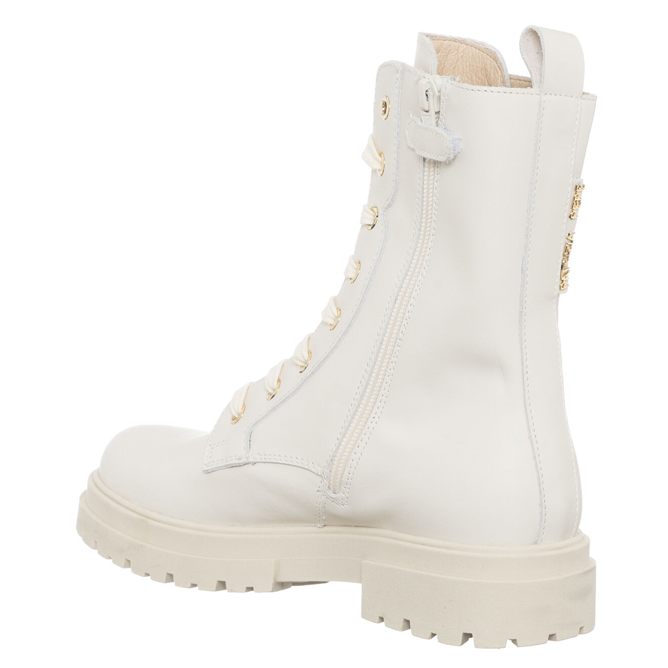 Patrizia Pepe Boots en Cuir Otavia écrues