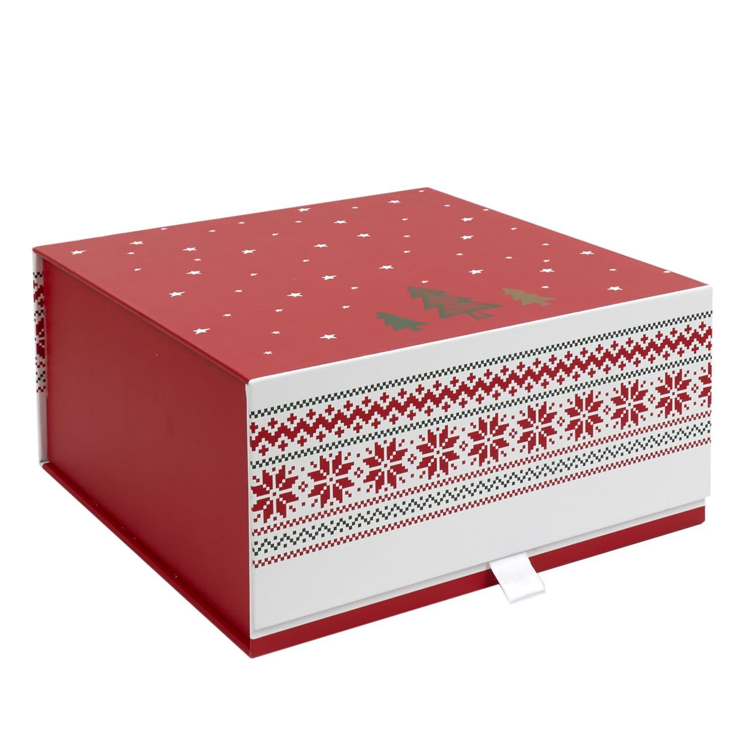 BOITE CADEAU NOEL 25X25X12CM