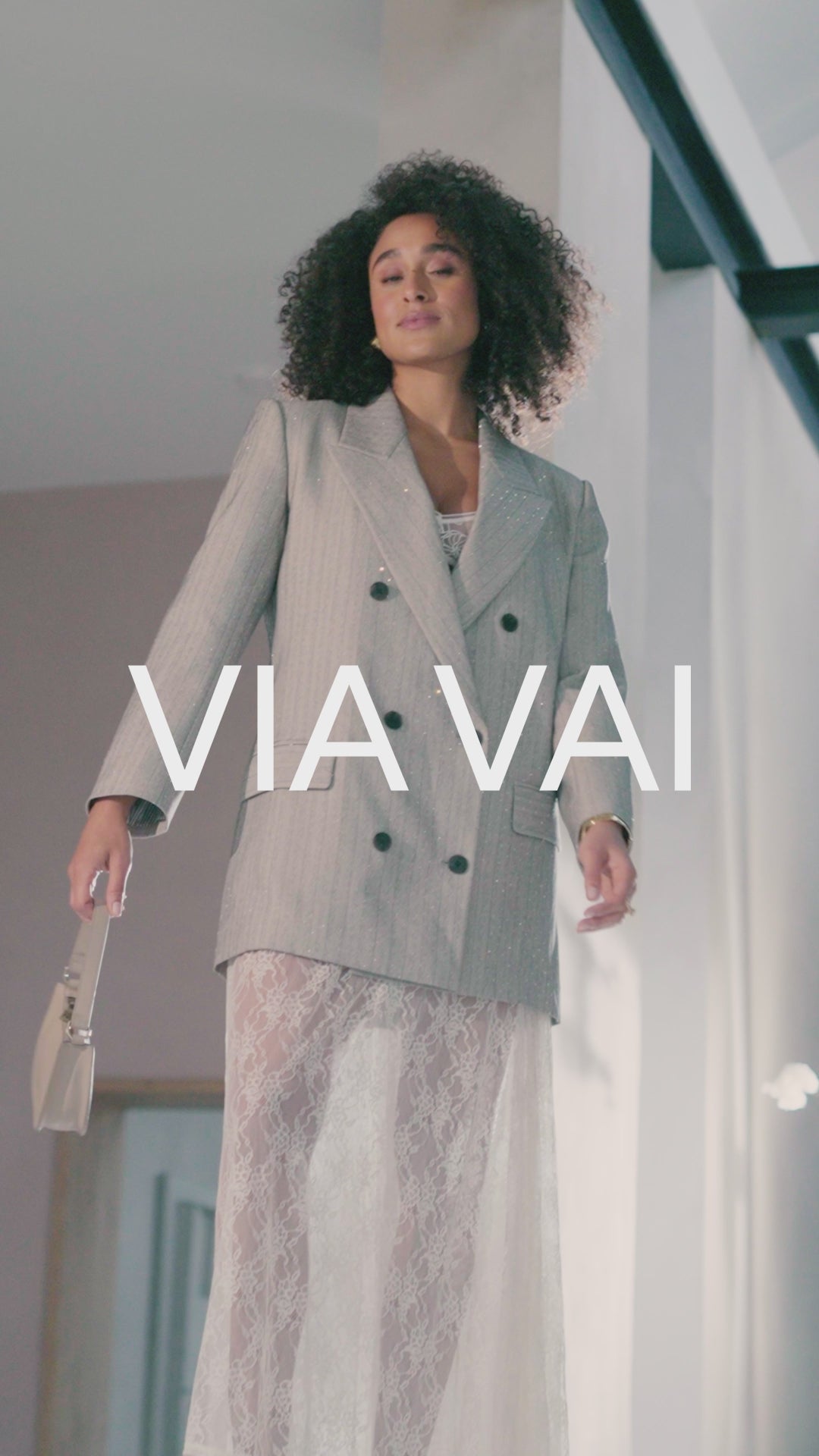 VIA VAI beige dames sneakers Vesper Due