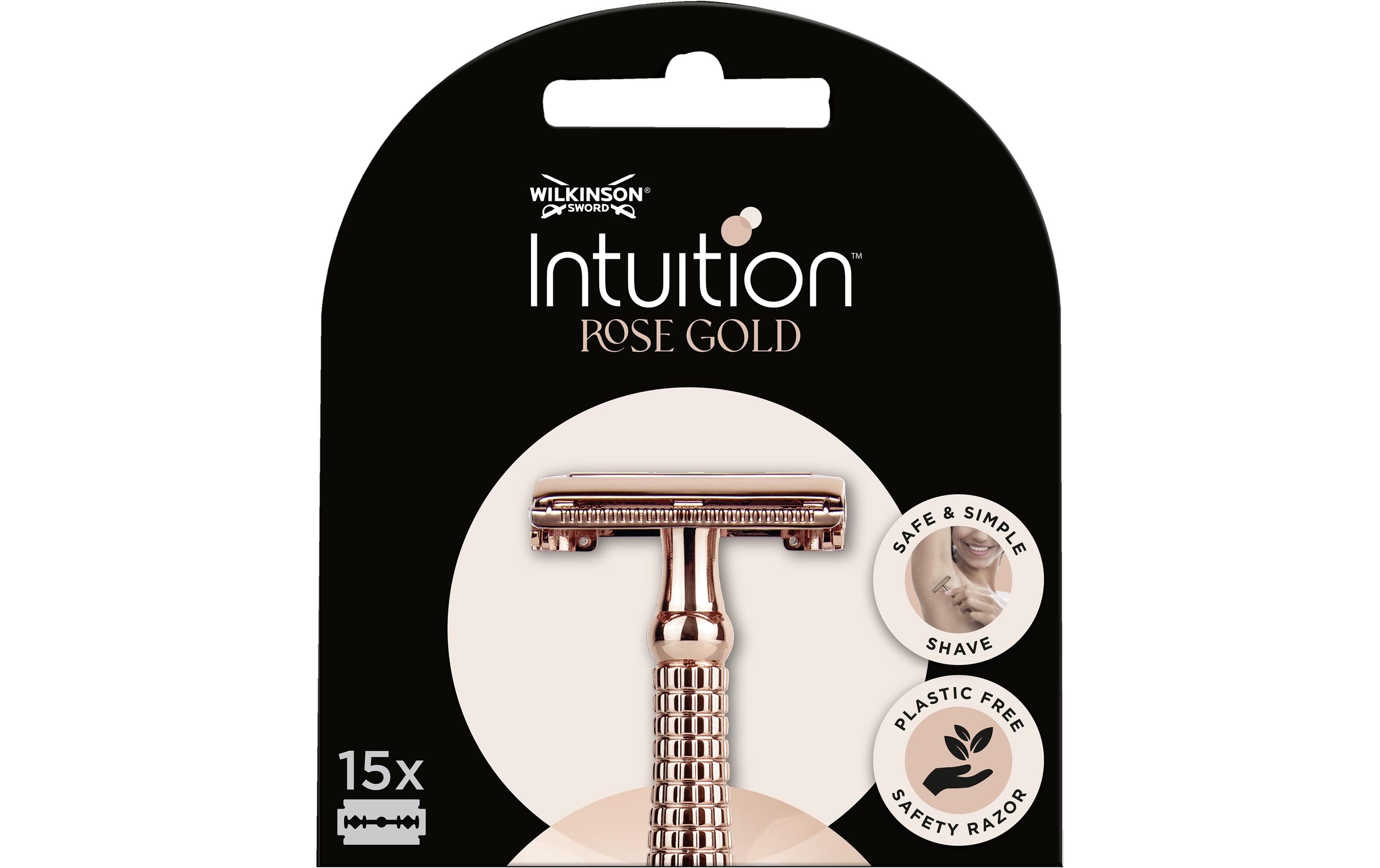 Rasierklingen Intuition Rose Gold 15 StückErsatzklingen mit schwenkbarem Rasierkopf