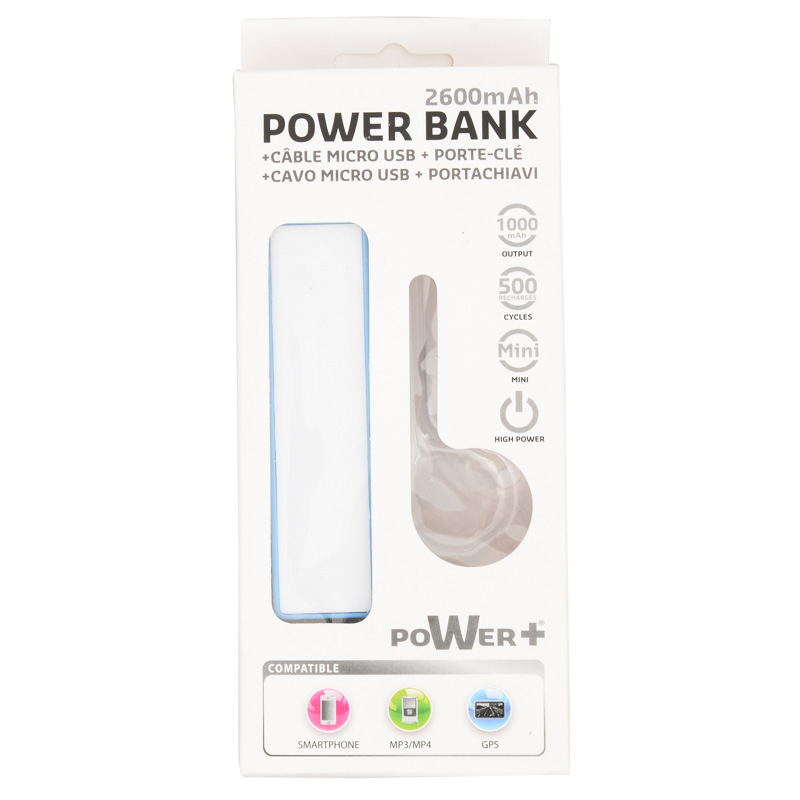 Batterie externe avec câble micro USB