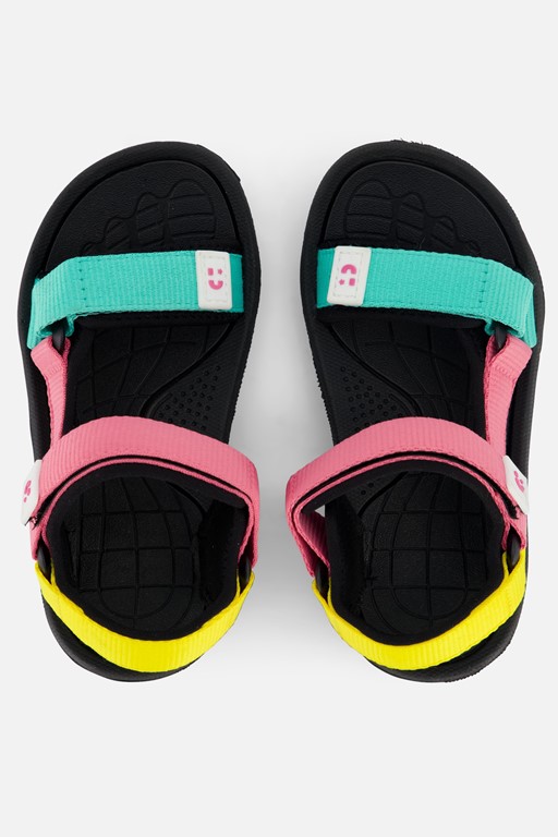 Muyters Sandalen zwart Textiel